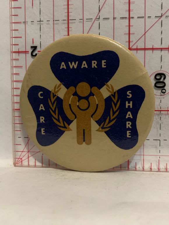Care Aware Share Logo Button Pinback