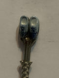 Blue White Windmill Clog Shoes Souvenir Spoon
