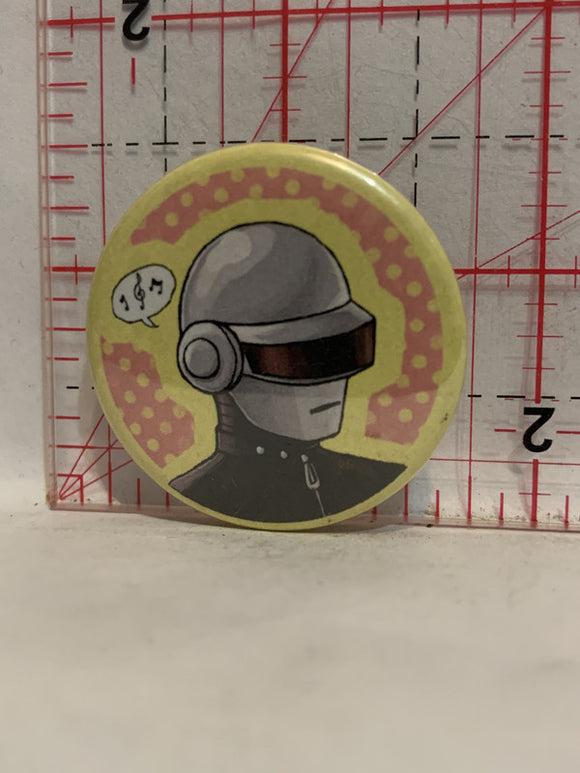 Retro Robot Head Helmet Button Pinback