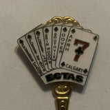 Calgary EGTAS Playing Cards Collectable Souvenir Spoon EO
