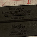 Silver 2001 Dodge Super 8 Hemi Concept Maisto Diecast Car BG