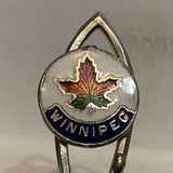 Winnipeg Manitoba Maple Leaf Collectable Souvenir Spoon CF