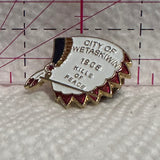City of Wetaskiwin 1906 Hills of Peace Head Dress  Lapel Pin