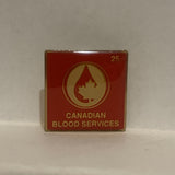 Canadian Blood Services 25 Logo Lapel Hat Pin