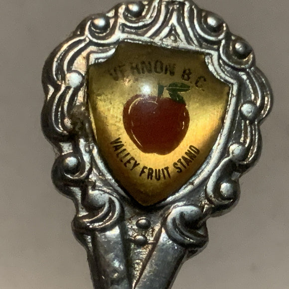 Vernon BC Valley Fruit Stand Apple Collectable Souvenir Spoon EP