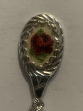 Edmonton Cross Stitch Rose Alberta Souvenir Spoon