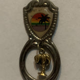 St Kitts Island Palm Tree Collectable Souvenir Spoon EP