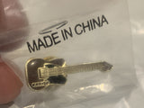 Brown Guitar Lapel Hat Pin