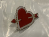 Valentine Heart Arrow Lapel Hat Pin