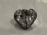Diamond Heart Lapel Hat Pin
