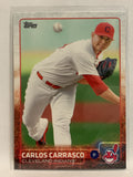 #630 Carlos Carrasco Cleveland Indians 2015 Topps Series two Baseball Card