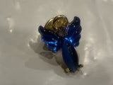 Blue Jewellewed Angel Lapel Hat Pin
