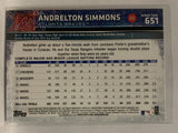#651 Andrelton Simmons Atlanta Braves 2015 Topps Series two Baseball Card