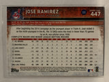 #447 Jose Ramirez   Cleveland Indians 2015 Topps Series two Baseball Card