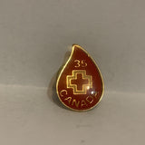 Red Cross Canada 35 Times Blood Donations Lapel Hat Pin