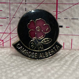 Camrose Alberta Wild Rose Flower  Lapel Pin