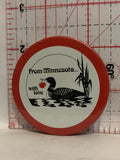 From Minnesota with Love Loon Bird Button Pinback