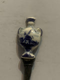 Blue White Vase Windmill Souvenir Spoon