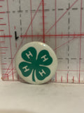 4-H Clover Button Pinback