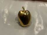 Golden Apple Lapel Hat Pin