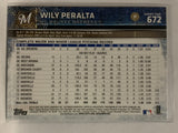 #672 Wily Peralta Milwaukee Brewers 2015 Topps Series two Baseball Card