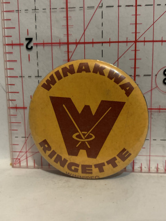 Winakwa Ringette Winnipeg Button Pinback