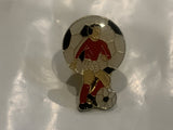 Man Playing Soccer Lapel Hat Pin