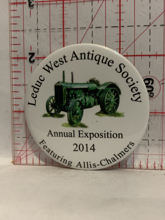 Leduc West Antique Society 2014 Allis Chalmers Button Pinback