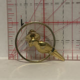 Parrot Sitting on a Ring Lapel Hat Pin