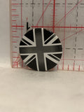 British Flag Black and White Button Pinback