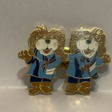 Pair of Lions Mascot Lapel Hat Pin