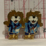 Pair of Lions Mascot Lapel Hat Pin