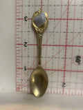 White Cream Rock Gem Souvenir Spoon