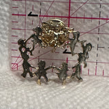 Guardian Angel Children Dancing  Lapel Pin