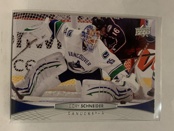 #18 Cory Schneider Vancouver Canucks 2011-12 Upper Deck Series One Hockey Card