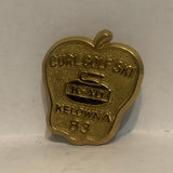 Curl Golf Ski K-40 Kelowna 83 Apple Lapel Hat Pin