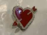 Valentine Heart Arrow Lapel Hat Pin