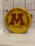 Gloden Gopher Walleye Contest Button Pinback