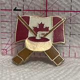 Curling Canada Canadian Flag  Lapel Pin
