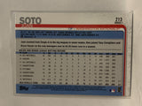 #213 Juan Soto All Star Rookie Washington Nationals 2019 Topps Series One Baseball Card