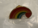Rainbow Heart Lapel Hat Pin