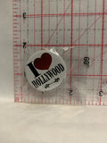 I Love Hollywood Button Pinback