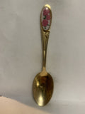 Nightingale B Pink Flowers Souvenir Spoon