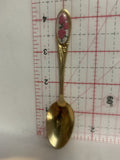 Nightingale B Pink Flowers Souvenir Spoon
