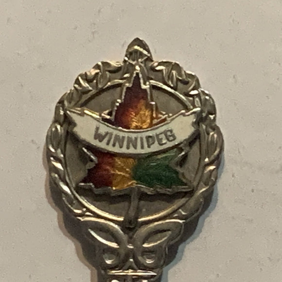 Winnipeg Maple Leaf Manitoba Collectable Souvenir Spoon CJ