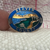 Beaver County Alberta Logo  Lapel Pin