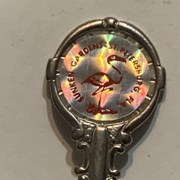 Sunken Gardens St. Petersburg Florida Flamingo Collectable Souvenir Spoon CJ