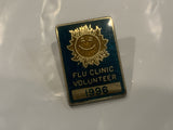 Flu Clinic Volunteer 1996 Lapel Hat Pin