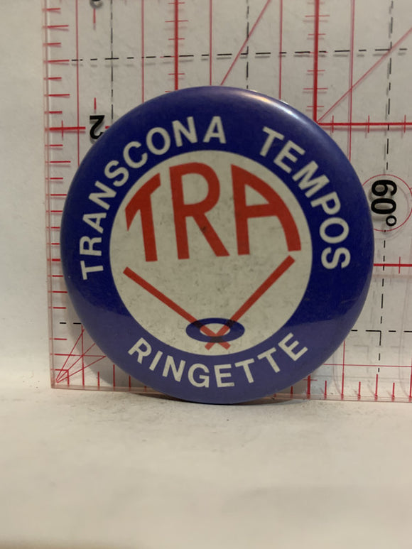 Transcona Tempos TRA Ringette Button Pinback