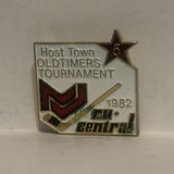 Host Town Old Timers Tournament 1982 NU Central Lapel Hat Pin